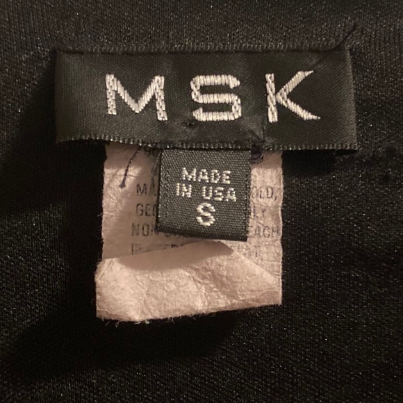 MSK Black Ruffled Top - Picture 3 of 5